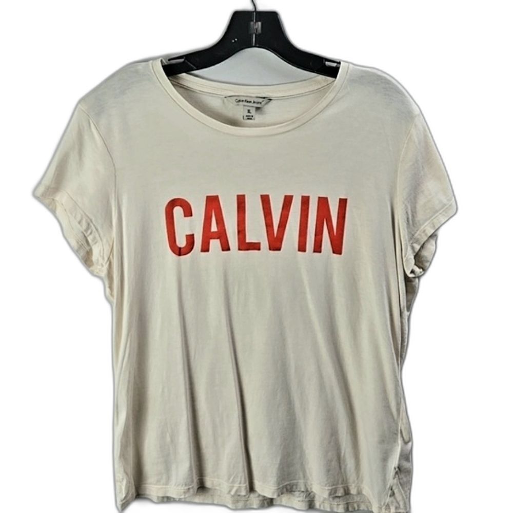 Calvin Klein Women's Basic White T-Shirt XL